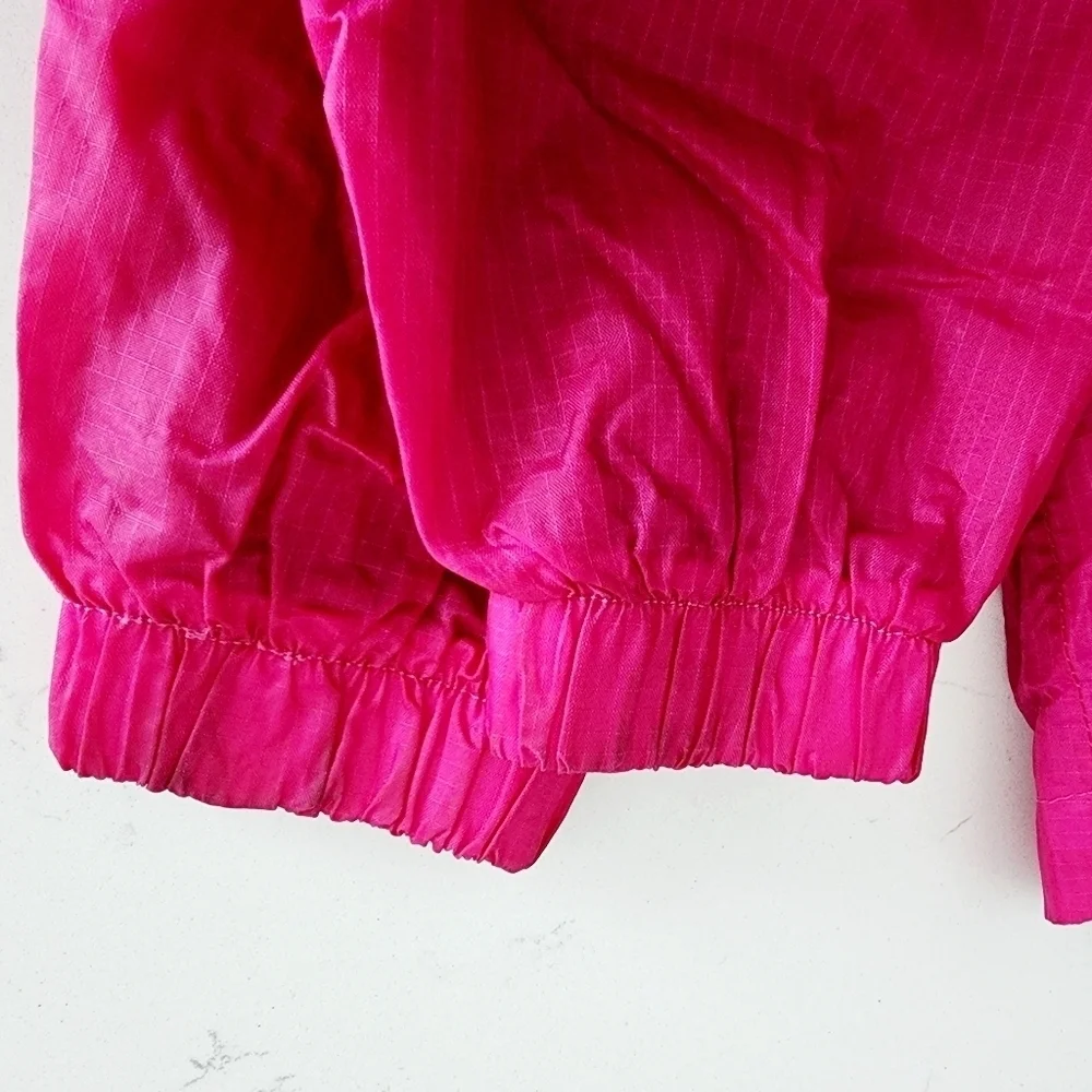 L.L. Bean Pink Hooded Windbreaker Lined Jacket Girl's Size 4 Casual Outdoors EUC